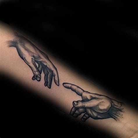 The Creation Of Adam Tattoo Designs For Men Michelangelo Painting