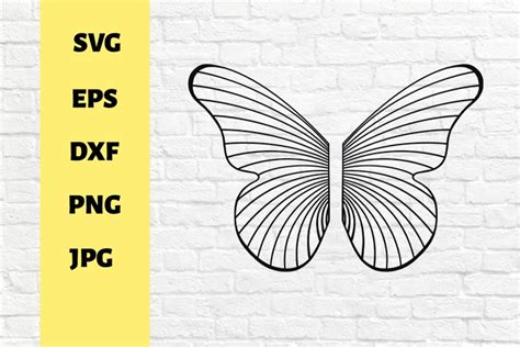 Butterfly Wing Svg Butterfly Outline Graphic By Svgstudiofiles