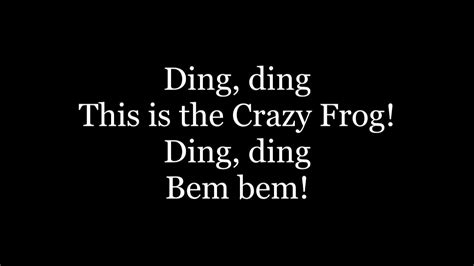 Crazy Frog Axel F Lyrics YouTube