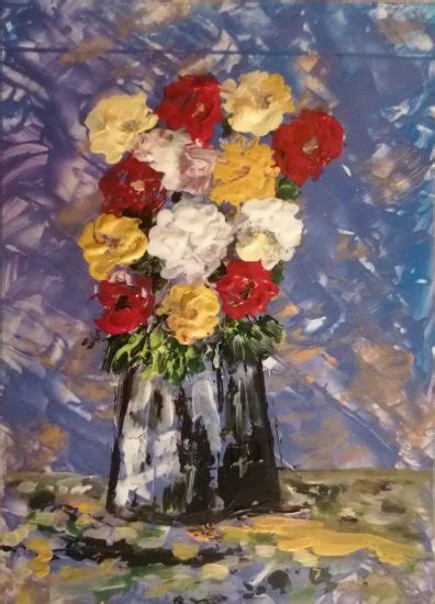 Vase De Fleurs Peinture D Alain Bouillaguet Peintre En Corr Ze