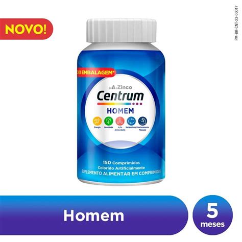 Centrum Gender Homem Multivitaminico De A A Zinco Vitaminas E