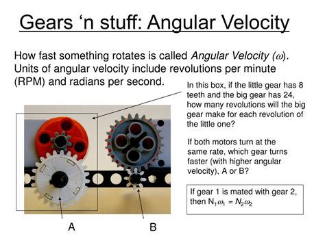 Ppt Gears ‘n Stuff Angular Velocity Powerpoint Presentation Free Download Id 154582