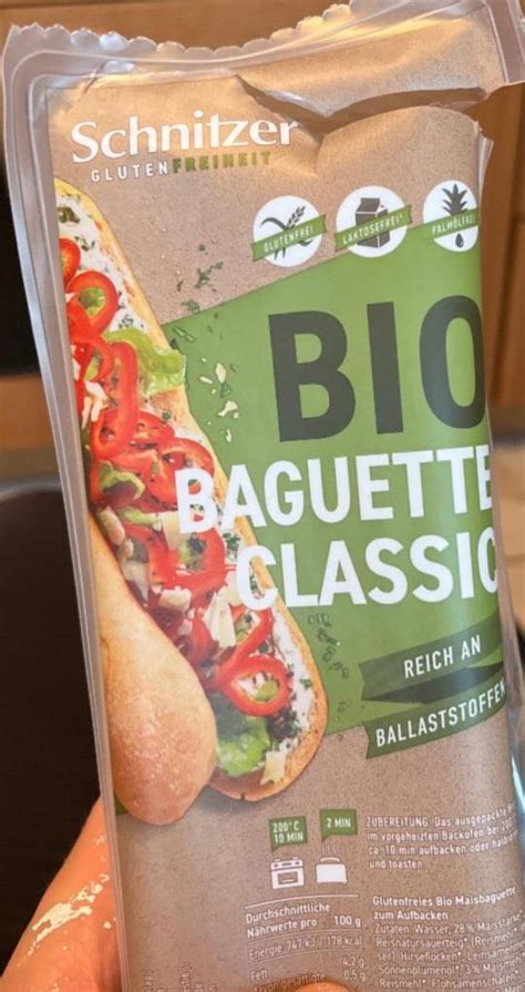 Bio Baguette Classic Glutenfrei Schnitzer Kalorie Kj A Nutri N