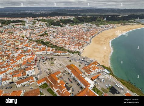 Picturesque Portuguese Coast Town Nazare Portugal Stock Photo Alamy