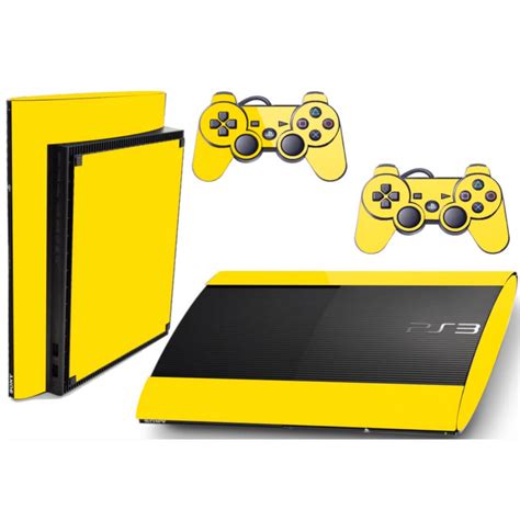 Adesivo Skin Playstation Super Slim Ps Pelicula Brilho Cor Amarelo