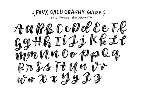 Faux Calligraphy Guide Made With An Ohto Graphic Liner And Zebra