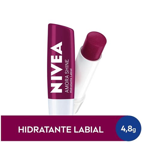 Hidratante Labial Nivea Amora Shine Hidratação Profunda 4 8g PanVel