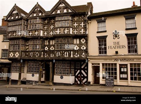 The Feathers Hotel, Ludlow, England Stock Photo - Alamy