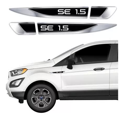 Par Aplique Emblema Ford Ecosport Resinado Cromado Cor Preto MercadoLivre