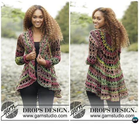 Diy Crochet Circular Vest Sweater Jacket Free Patterns