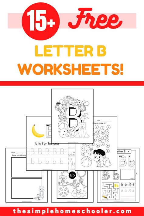 15 Free Letter B Worksheets Easy Print The Simple Homeschooler