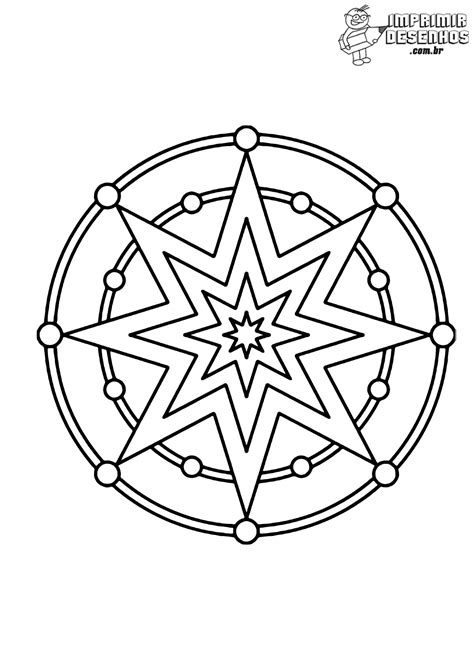 Mandala Estrela Para Colorir Imprimir Desenhos