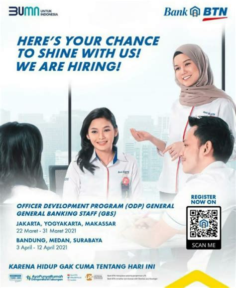 Open Recruitment Officer Development Program Bank BTN Departemen