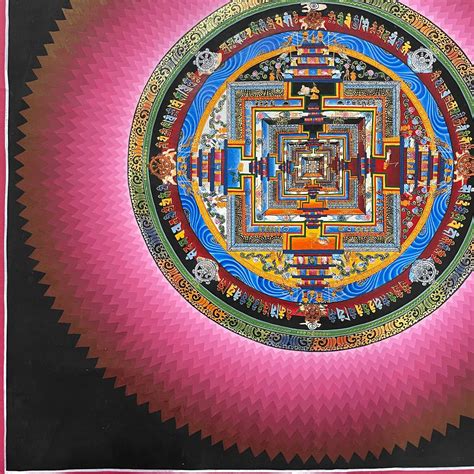 Hq Buddhist Handmade Thangka Painting Of Kalachakra Mandala Real