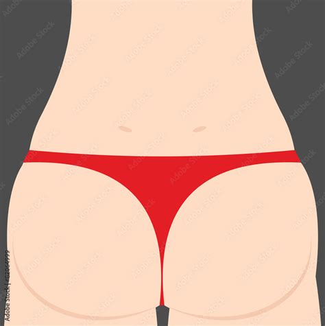 Bikini Sexy Girl Ass Vector Illustration Stock Vector Adobe Stock