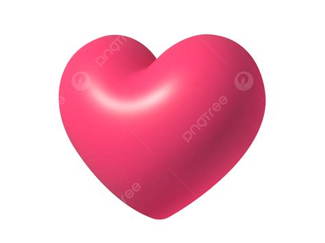 Illustration Of Pink Heart In Realistic Style Heart Love Balloon Png