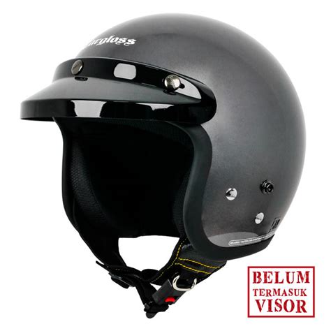 Cargloss CFM Retro Army Helm Half Face Anchor Grey Lazada Indonesia