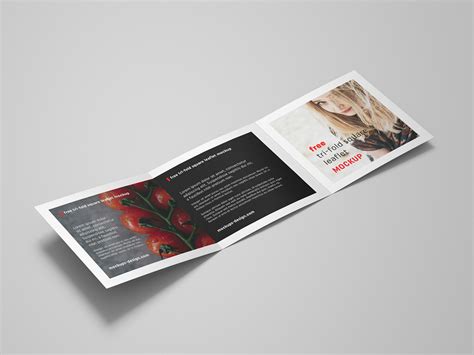 Free Trifold Square Leaflet Mockup On Behance