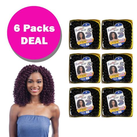 Multi Pack Soft Baby Curl Freetress Synthetic Hair X Wand Curl