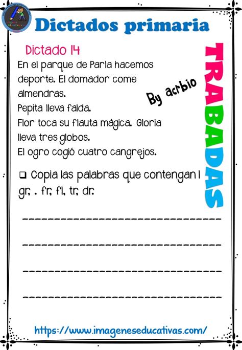 20 Dictados Para Primaria 1º 2º Y 3º Ciclo Imagenes Educativas