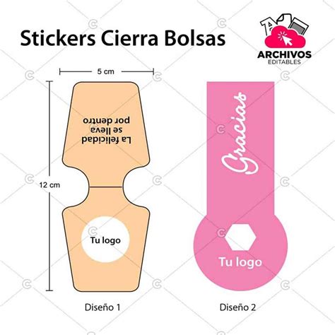 Stickers Personalizados Con Tu Logo Para Cierre De Bolsas Creativos