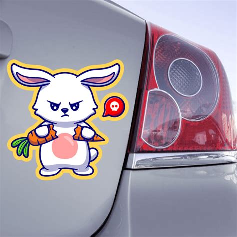 Sticker Lapin Fach Autocollant Lapin Fach Zonestickers