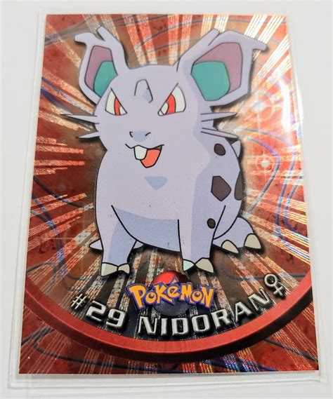 Pokemon Topps 1999 Series 1 29 Nidoran Holo Foil NM Starburst