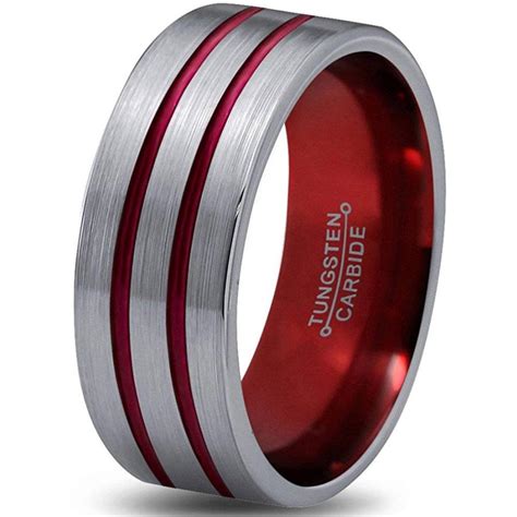 Chroma Color Collection Tungsten Wedding Band Ring 8mm For Men Women R