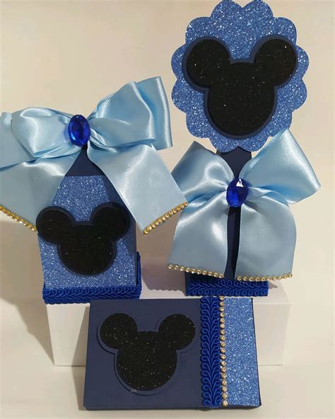 Personalizados Luxo Mickey Azul E Preto Pe As Elo