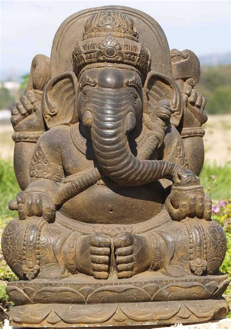 View The Stone Garden Hindu Ganesha Statue Lotus Sculpture Human