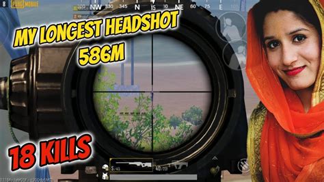 My First Time Longest Awm Headshot 586m In Pubg Mobile 18 Kills