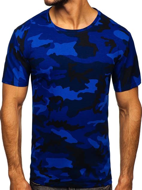 Camiseta De Camuflaje Para Hombre Color Azul Oscuro Bolf S Azul Oscuro