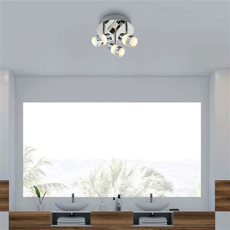 Bubbles Led Light Ip Bathroom Spotlight Plate Chrome Cc