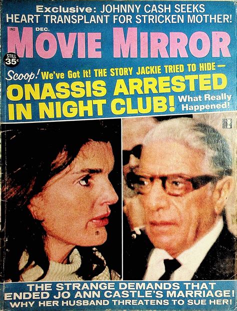 Movie Mirror Magazine Jackie And Ari Onassis Liz Taylor Johnny Cash Dean Martin December 1970