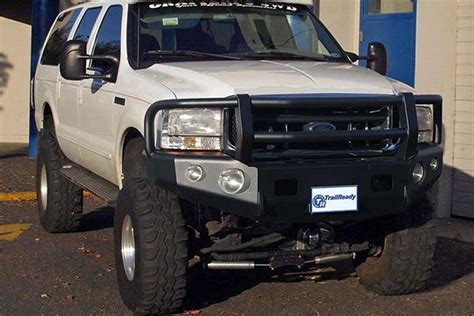 Trailready® Ford F 250 Super Duty 2001 Full Width Front Hd Winch Black Powder Coated Bumper