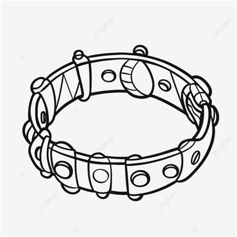 Coloring Page Bracelet On A White Background Outline Sketch Drawing