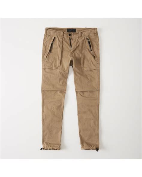 Lyst Abercrombie Fitch Paratroop Pants In Natural For Men Save 22