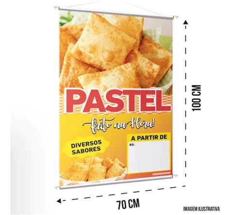 Placa Faixa Banner Divulga O Pastel Frito Na Hora X Cm Mercadolivre