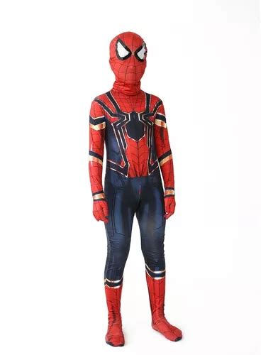 Fantasia Infantil Homem Aranha Ferro Dourada Spider Man Parcelamento