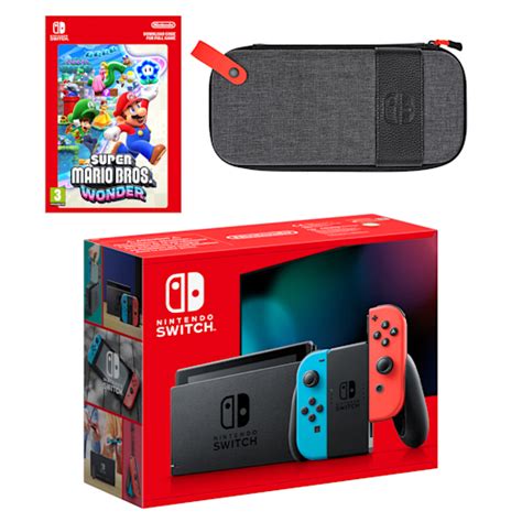 Nintendo Switch Neon Blue Neon Red Super Mario Bros Wonder Pack My