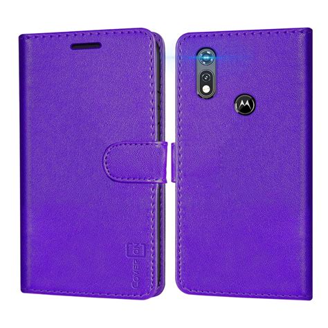 Coveron Motorola Moto E 2020 Wallet Case Rfid Blocking Vegan Leather Card Holder Phone Cover