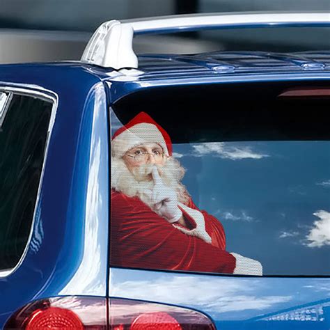 WNG Santa Semi Transparent Car Window Stickers Christmas Car Window ...