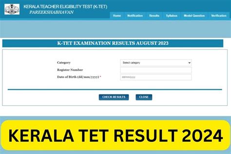 Kerala Tet Result 2025 Ktet Cut Off Marks Merit List Link