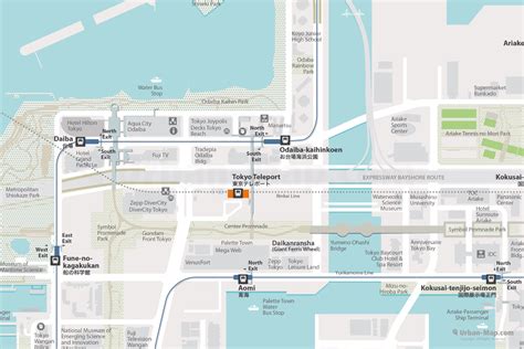 Tokyo Odaiba City Map City Area Map Find Your Free Wifi Access