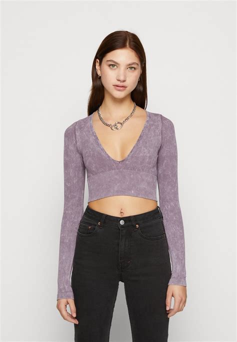 Bdg Urban Outfitters Josie Long Sleeve Langarmshirt Acid Purple