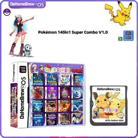 NEW NDS Game Cartridge Video Game Console Card Pokemon Series 140 In 1