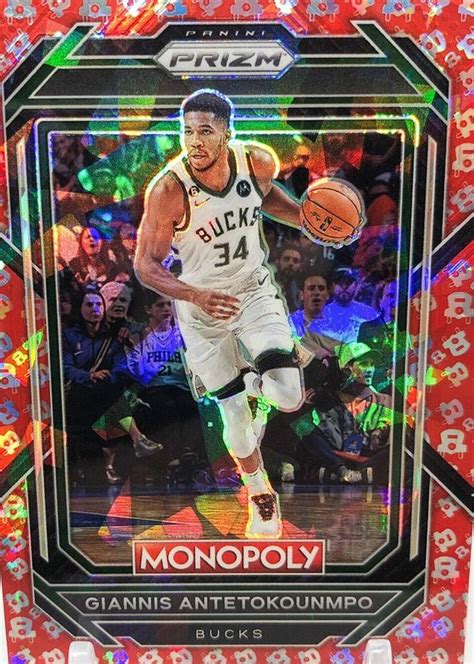 Giannis Antetokounmpo 2022 Prizm Monopoly 49 Free Parking PSA 10 Price