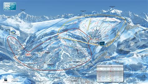 Full Size Piste Map For Flaine