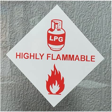 Buy X Highly Flammable Lpg On Board Red On White External Self