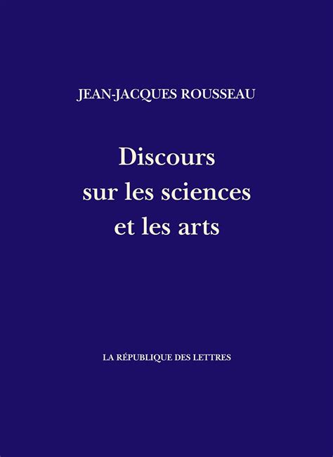 Amazon Discours Sur Les Sciences Et Les Arts